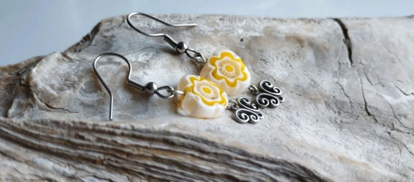 💛🎁🦋Lindos Pendientes de Murano y Acero Inoxidable🦋🎁💛 – photo 4
